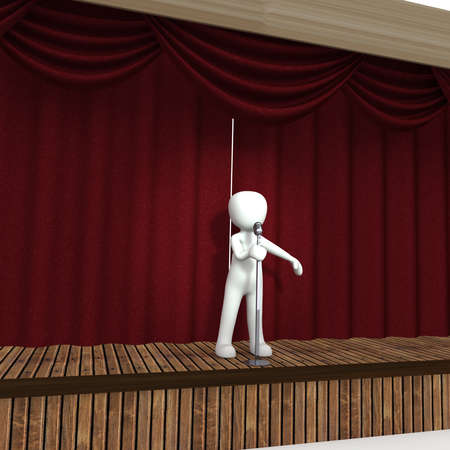 An appearance on the big stage in the blood of many artistsの写真素材