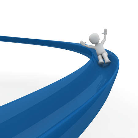 Water slide at the hotel pool is great fun for little and big people worldwide in theの写真素材