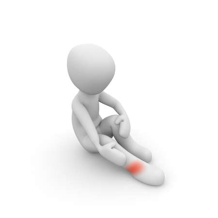 foot pain is very painful and a sign of physical weaknessの写真素材