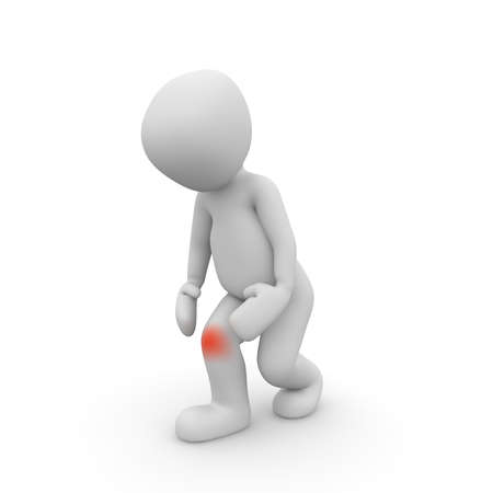 knee Pain is very painful and a sign of physical weaknessの写真素材