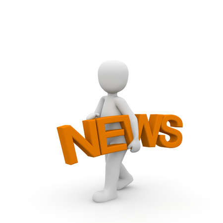 A character has quite a lot of new news to tell の写真素材