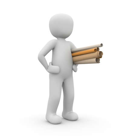 The architect has developed many ideas and plans for new buildings.の写真素材