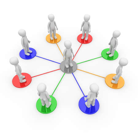 In a social netwerk you can talk to people who are at the other end of the world.の写真素材