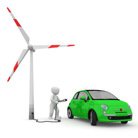 Electric powered cars are more environmentally friendly than.の写真素材