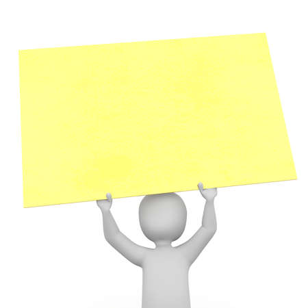 3D business card carries a little character is made of goldの写真素材