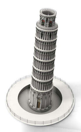 The tower was planned as a free-standing bell tower for the cathedral in Pisa.の写真素材