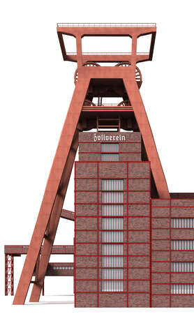 The Zollverein was a 1847 to 1986 active coal mine in Essen.の写真素材