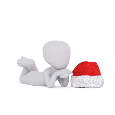relaxing in christmastime and lay on the ground