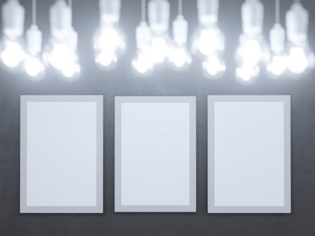 Poster Mock-up, Mock-up Template On Isolated White Background, Ready For Your Design, 3D...