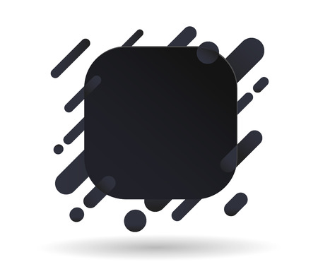 Modern style abstraction with composition made of various rounded shapes in color. Vector illustration.のイラスト素材