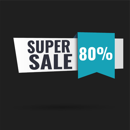 Super Sale, Mega. this weekend special offer banner, up to 70 off. Vector illustration.のイラスト素材