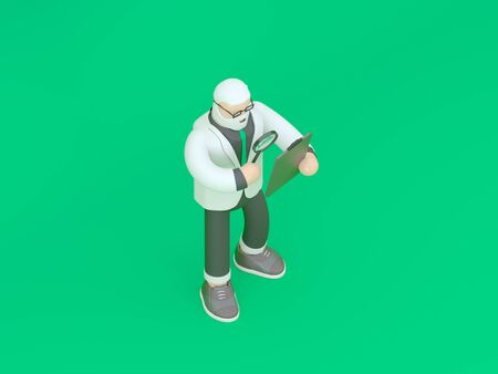 Businessman in costume. Innovation and inspiration concept 3d render illustration,  business, ...