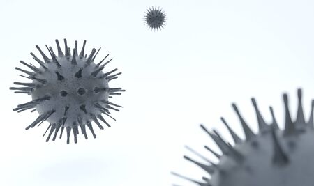 Coronavirus (COVID-19) Quarantine Dolar Economy Money. Coronavirus outbreak and coronaviruses influenza background as dangerous flu strain cases as a pandemic medical health risk. 3d illustration.の写真素材