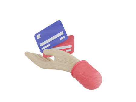 Bundles cash and floating coins blue - pink background. 3d illustration