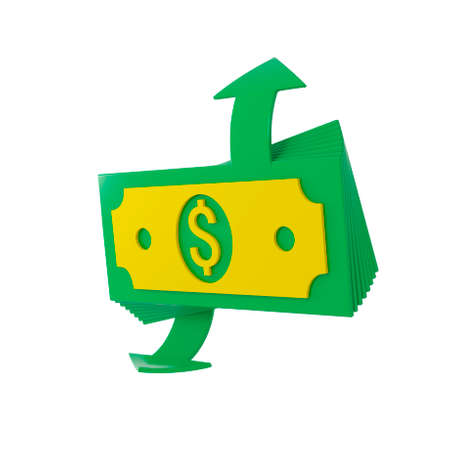 3d icon related to money. 3d illustration