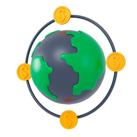 3d icon related to money. 3d illustration