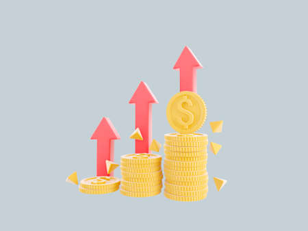 Save investment. 3d Icon Related to investment strategy, trade service, finance management. Mono Line Pictograms and Design Elements. 3d illustrationの写真素材