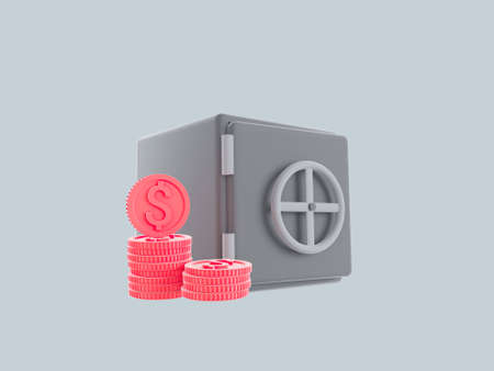 Savings account. 3d icons related to business investment, trade services, investment strategy and...