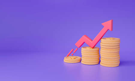 Investment fund. 3d icons related to business investment, trade services, investment strategy and...