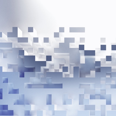 3D white cubes backgroundの写真素材