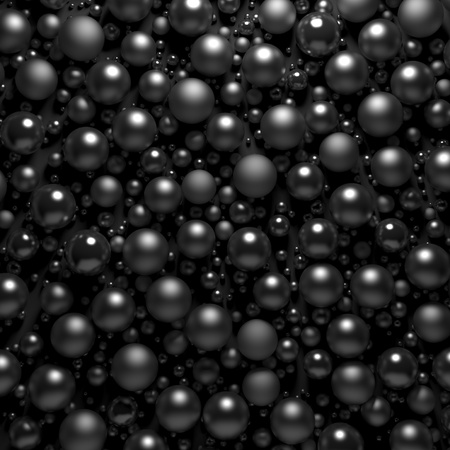 Black pearls abstract background - computer generatedの写真素材