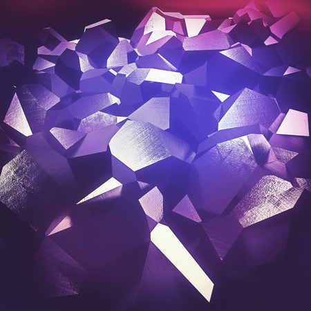 Beautiful abstract purple crystals background の写真素材