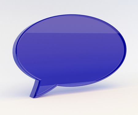 glass 3D text bubble render の写真素材