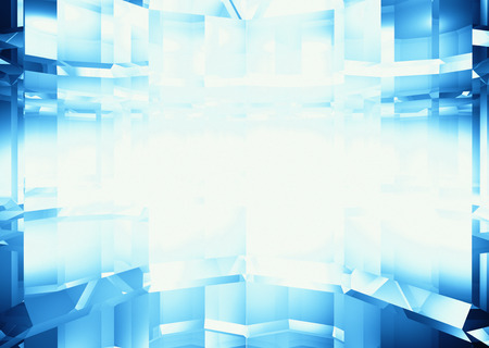 Abstract blue facet background with space for textの写真素材