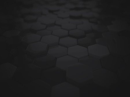 Abstract black 3D hexagonal background