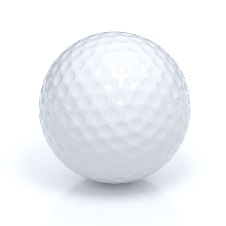 Isolated golf ball with clipping pathの写真素材