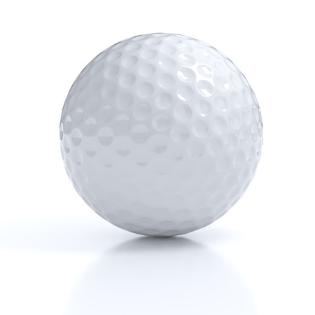 Isolated golf ball with clipping pathの写真素材
