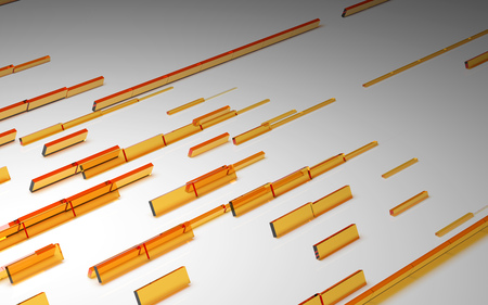 Abstract Orange 3D Cubes Backgroundの写真素材