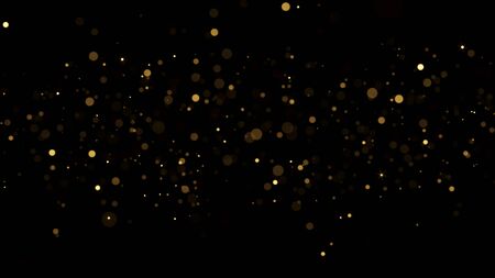 Christmas Background Golden Glitters - 3D Rendered Shining Sparklesの写真素材