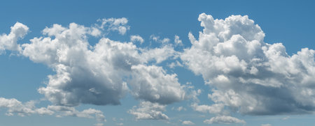 Cloudscape Background in Sunny Day With Blue Sky
