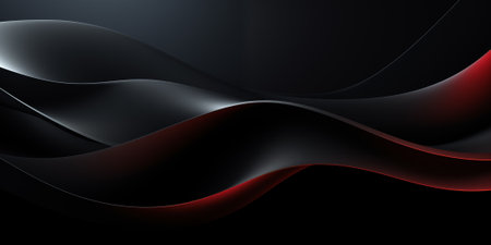 Abstract black and red wavy background. Vector illustration. Eps 10の素材