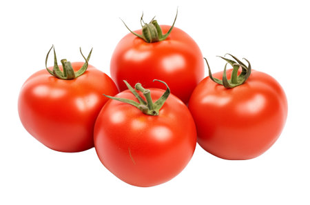 Tomatoes isolated on white background. Cの素材