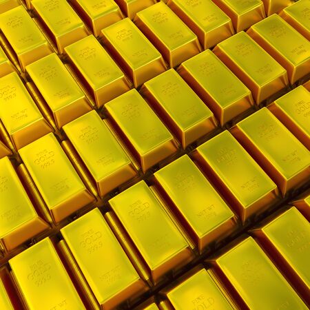 many gold bars fort noxの写真素材