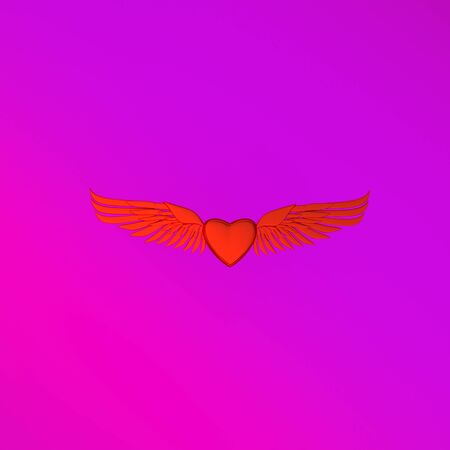 heart on the wings of loveの写真素材