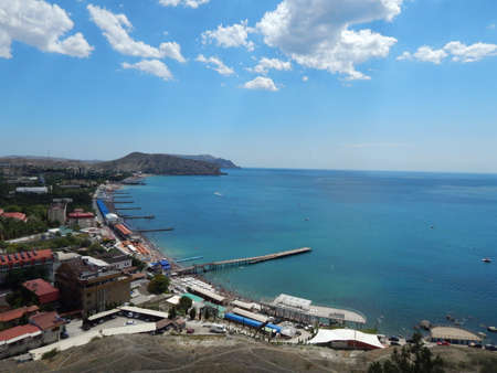 sea view, beach, pier, sunny, sea, ocean, bayの写真素材