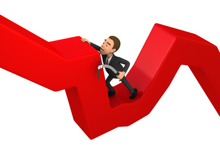 businessman clamber on scheduleの写真素材