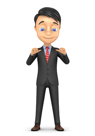 3d man on a white background indicates theの写真素材