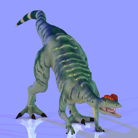 Rendered Image of a Dinosaur - with Clippingの写真素材