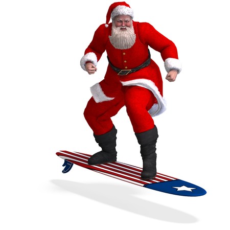 Render of Santa Claus - Merry Xmas. Image contains clippingの写真素材
