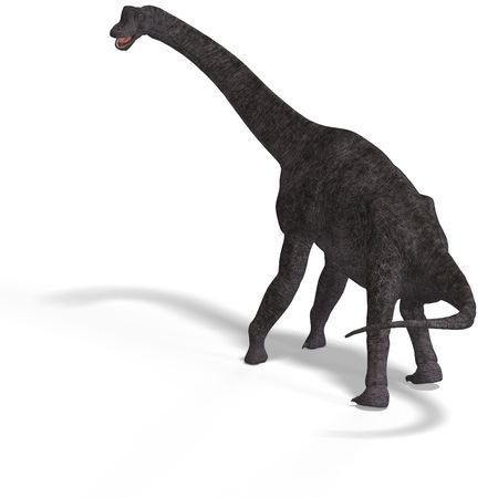 giant dinosaur brachiosaurus With Clipping over whiteの写真素材