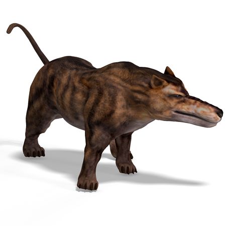 Dangerous dinosaur Andrewsarchus With Clipping over whiteの写真素材