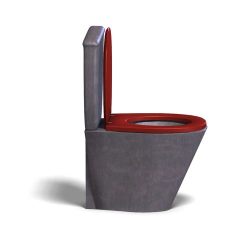 3D rendering of a trendy toilet with Clipping and shadow over whiteの写真素材