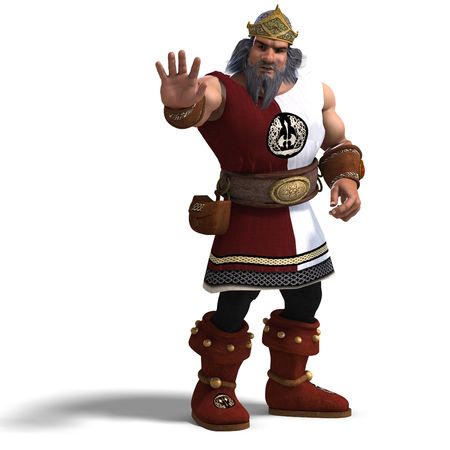 3D rendering of the king of the fantasy dwarvesの写真素材