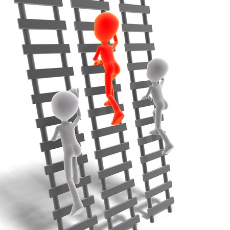 3d male icon toon characters doing a competition. の写真素材