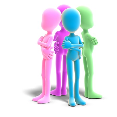 3d male icon toon characters have nothing to say.の写真素材