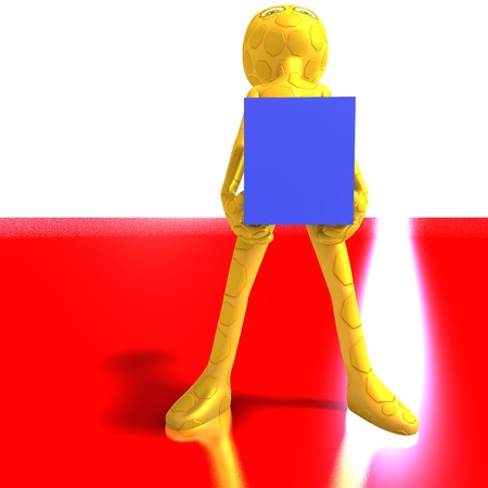 funny and cute cartoon creature. 3D rendering  の写真素材